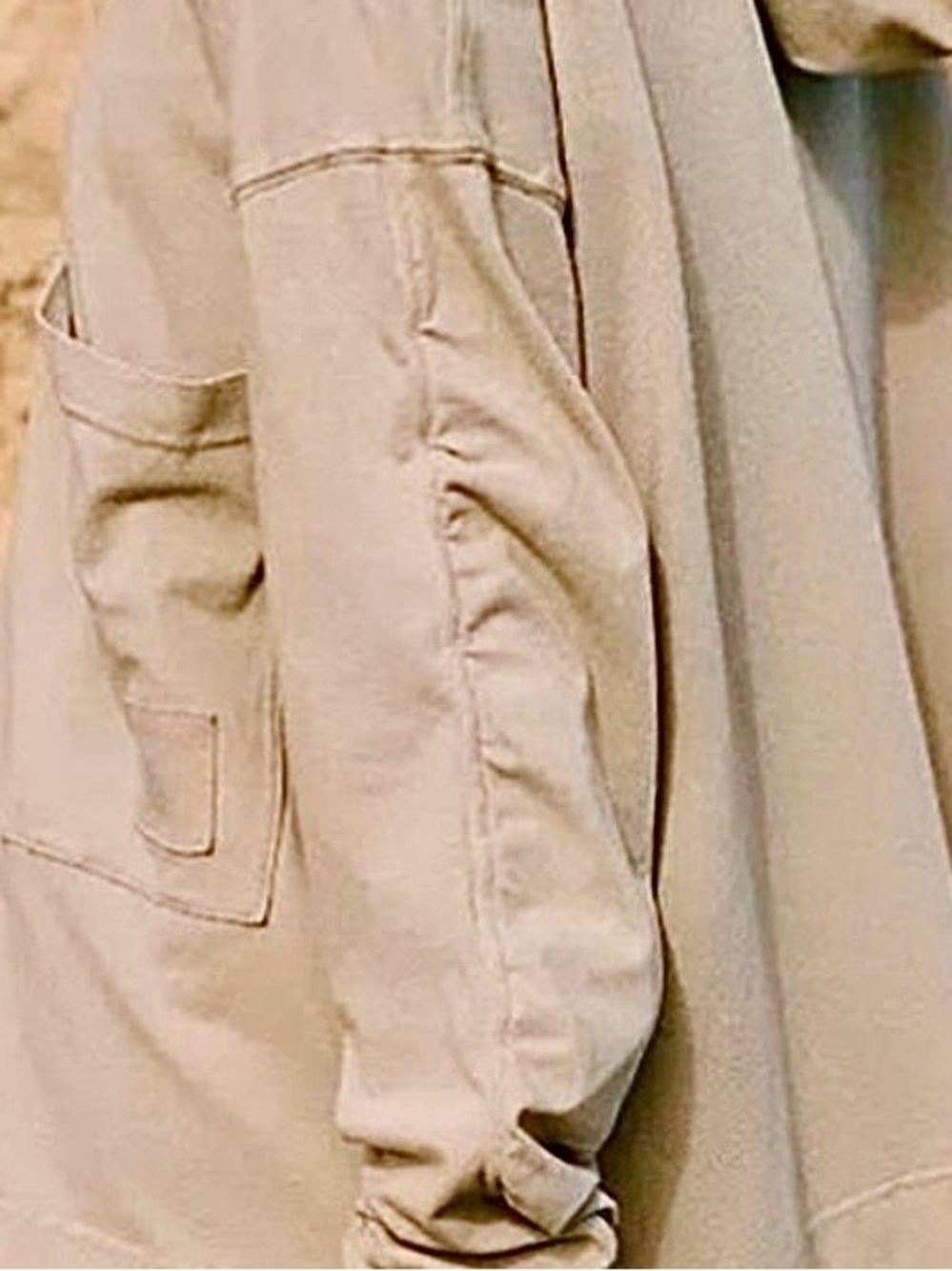 Free People Movement Hot Shot Hooded Layer Slouchy Layering Hoodie Tan Neutral L - Picture 8 of 15